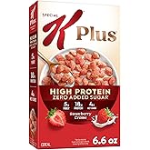 Kellogg's Special K Plus Strawberry Creme High Protein Zero Added Sugar Cereal 6.6 oz