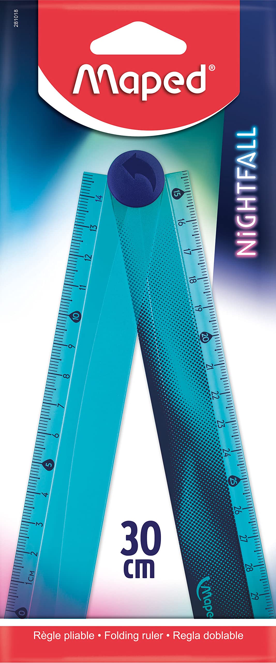 Maped - Nightfall Ruler 30 cm - Blue,281018