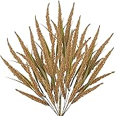 Briful 3 Pack Artificial Grain Ear Stems 16.1in Faux Brown Wheat Foliage Spray Fall Floral Stems Autumn Harvest Branches for Vase Rustic Farmhouse Home Wedding Bouquet Party Decor