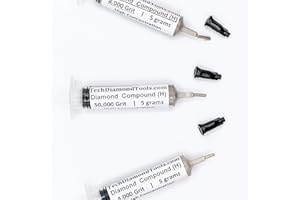 TechDiamondTools Kit of 3 Diamond Polishing Compound Polishing Paste USA Made 4000 8000 50000 Grit for Marble Glass Metal Rock Jewelry Resin Silver Gemstone with High Concentration of Diamond Powder