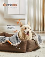 Feandrea Waterproof Dog Blanket Sherpa Fleece 101 x 73 cm Grey view 2