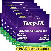 Temp-Fil Advanced Repair Kit, 2-in-1 Repair &amp; Relief Kit for Lost Fillings, Loose Caps &amp; Crowns &ndash; Instant Relief, 14+ Long-Lasting Repairs, 2.64g (Packaging May Vary)