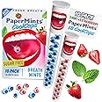 PaperMints CoolCaps Instant Fresh Breath Mints Sugar-Free Breath Freshener, Chronic bad breath treatment for adults, Dry Mouth product. Variety pack - 10 Tubes of 18 capsules