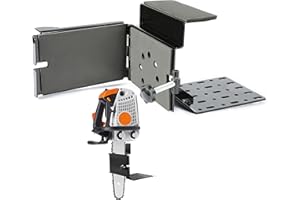 KUAFU Universal Saw Press Chainsaw Bracket for ATV UTV Trailers W/Tubular Hanger Racks Fixed Tool Carrier Mounting Holder Kit