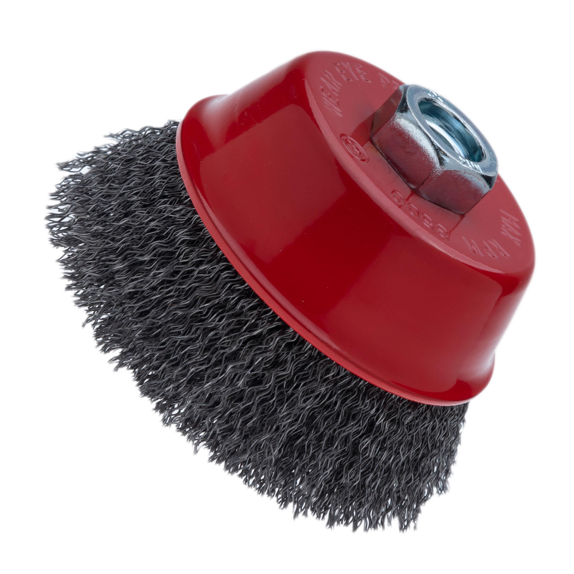 100mm Wire Brush for Angle Grinder, Soft Crimped Wire Brush Wheel for Light- to Medium-duty Cleaning Applications, Wired Cup Brush with M14 Lockin Nut