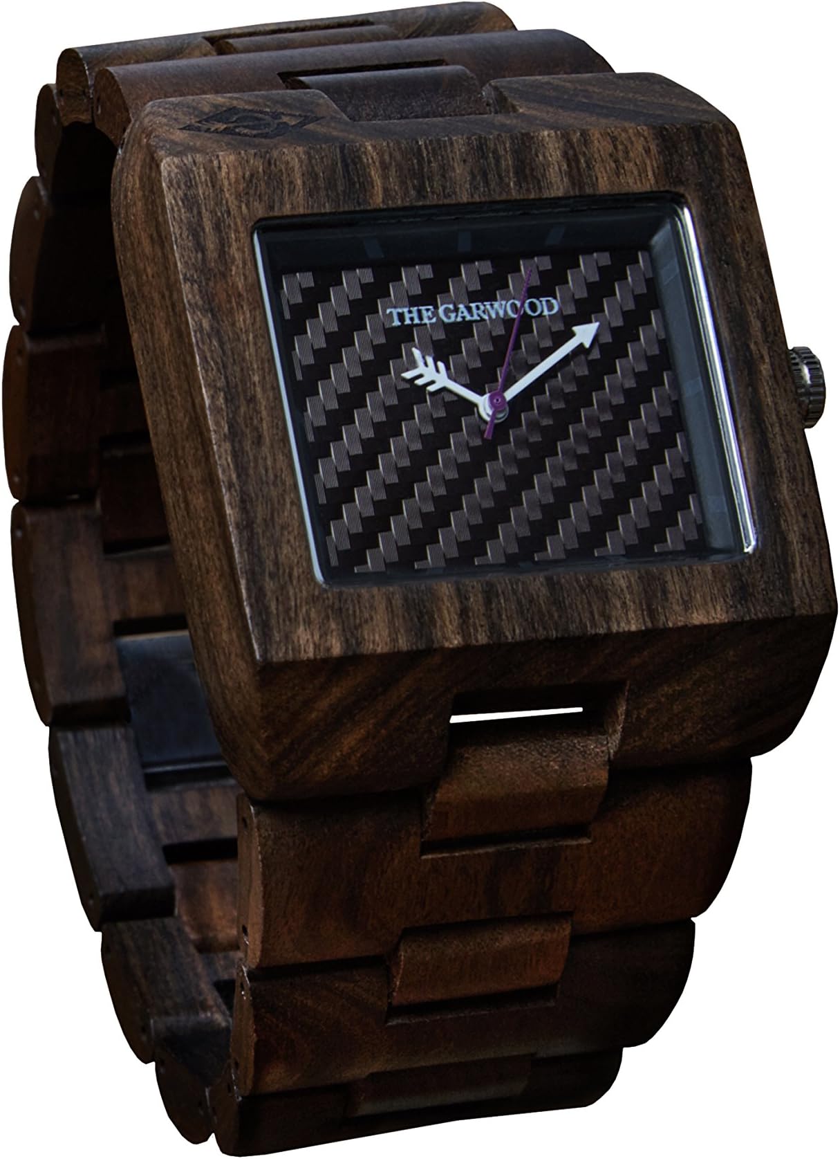 The Garwood Indonesian Sandalwood Watch โ"Kuta" โ Square โ Analog โ 12-Month Warranty