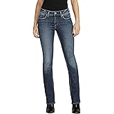 Silver Jeans Co. Womens Elyse Mid Rise Comfort Fit Slim Bootcut Jeans