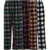 Andrew Scott Men's Cotton Super Soft Flannel Plaid Pajama Pants- 2 Pack