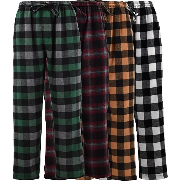 Andrew Scott Men's Flannel Drawstring Pajama Pants | Plush Flannel