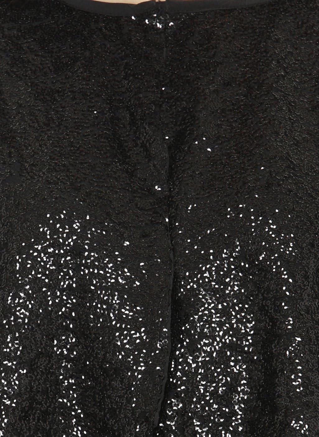 just wow peach & black poly georgette women's dress (jw811)