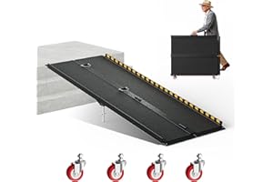 CAMMOO 6 FT Portable Wheelchair Ramp-800LBS Heavy-Duty, High-Strength Aluminum Alloy with 4 Adjustable Legs, 4 Wheels, Triple Anti-Slip and Seamless Design, Ideal for Home Steps, Threshold, Doorways