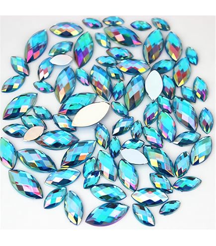 PATIKIL Marquise Gems, 100 Pcs 15x7mm Acrylic Rhinestones