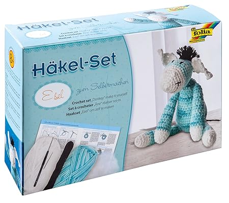 folia 23939 - Häkelset Esel, ca. 26 cm