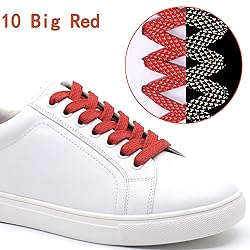 DELELE 2 Pairs Reflective Shoelace Flat Red Safety