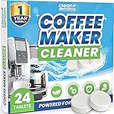 Coffee Maker Cleaner &amp; Descaler Tablets for Coffee Pot &amp; Machine, 24 Ct | Compatible with Keurig, Nespresso, Breville, DeLonghi, Miele &amp; Ninja Luxe espresso &amp; drip machines for active descaling
