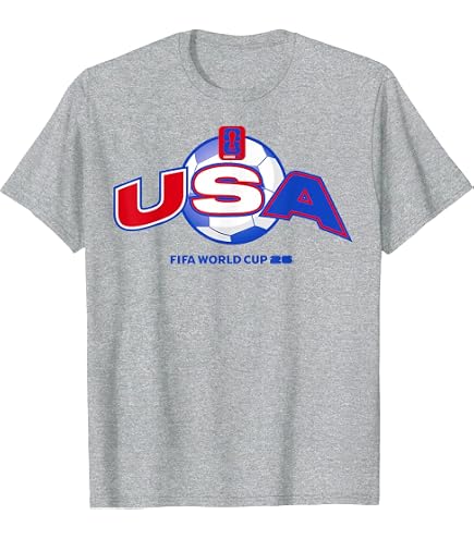 Amazon.com: FIFA World CUP26 Qualifier USA Team Color T-Shirt