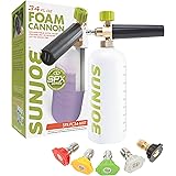 Sun Joe SPX-FC34-MXT Foam Cannon for SPX Series Electric Pressure Washers, 34 Oz, 1/4" Quick Connector, 5 Quick Connect Nozzl