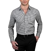 Ben Sherman Regular Fit Long Sleeve Button Down Dress Shirt for Men Wrinkle Free 4-Way Stretch Long Sleeve Formal