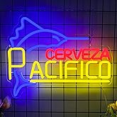 Pacific Beer Neon Signs for Wall Decor,Dimmable Mexican Beer Led Neon Light, USB Powered Business Signs for Man Cave Bar Pub Restaurant Party Christmas Birthday Gifts(16.1 * 12.5in)