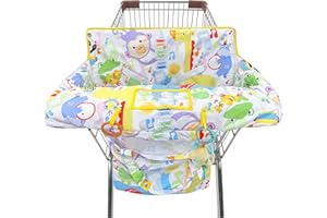GXFCYMXBD Shopping Cart Cover for Baby,2-in-1 High Chair Cover with Portable Cloth Bag,Cart Seat Pad for Babies Grocery Cushion Cover Restaurant,Suitable for All Supermarkets