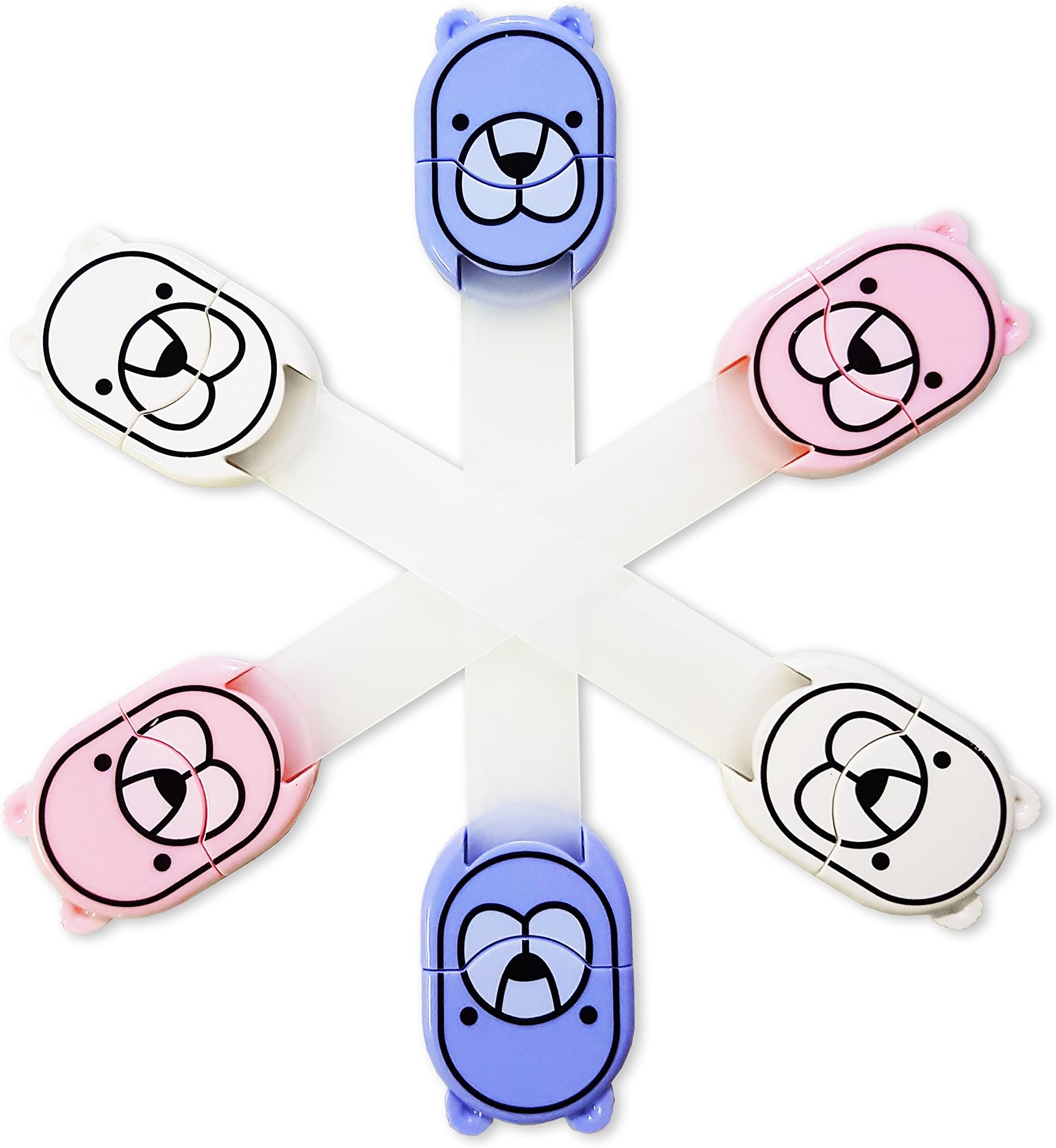 Milove Child Safety Locks | For Baby Proofing Cabinets, Drawers, Appliances and more | Uses 3M Adhesive (6 PCS)
