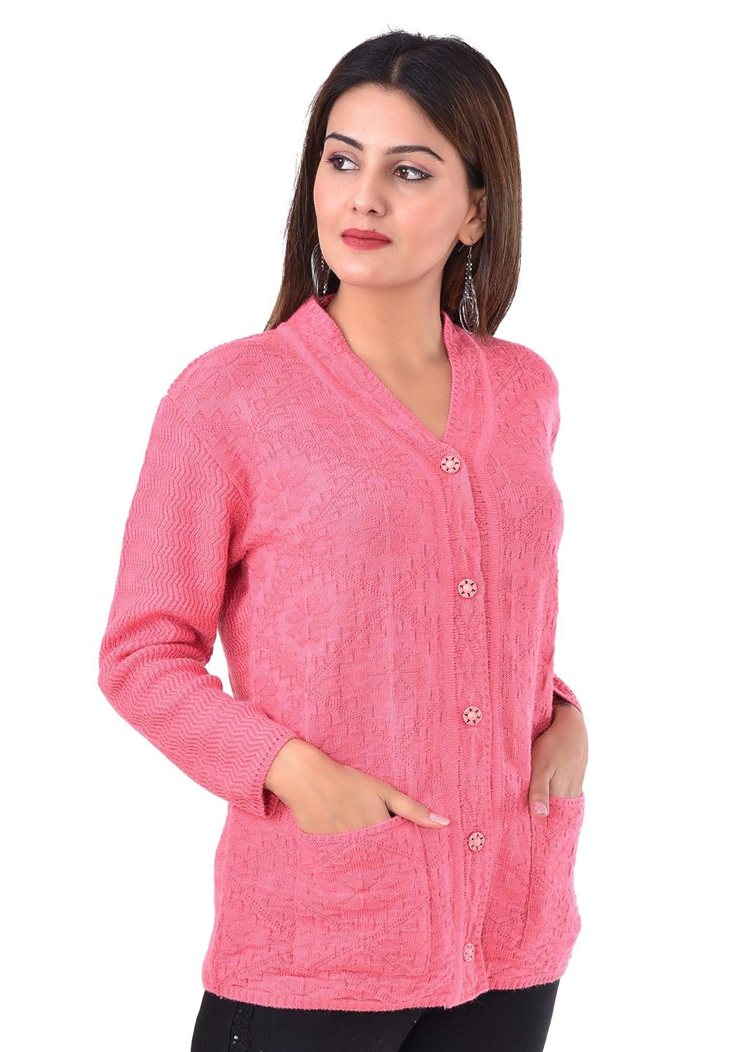 baby pink cardigan