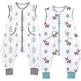 NOUJULOUN Toddler Sleep Sacks Sleep Sack 24-36 Months with legs Cozy comfy Baby Warable Blanket with 2-Way Zipper(2T-3T)