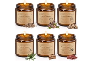 6 Pack Scented Candles Set | Candles for Home Scented, Candles Gifts Set for Women Men, Long Lasting Soy Wax Candle, Aromathe