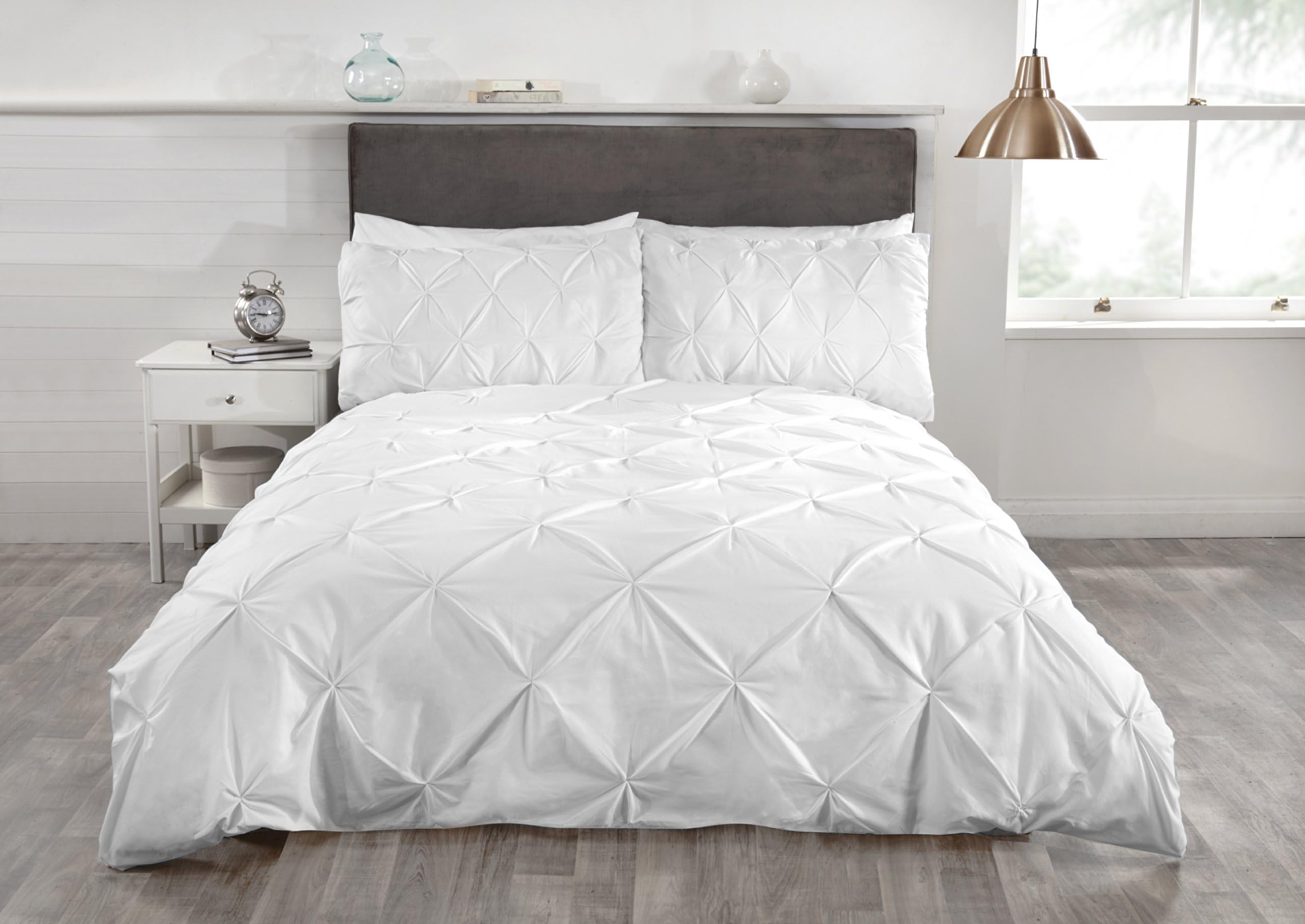 Rapport Home Balmoral Duvet Set, Single-White, Polyester-Cotton