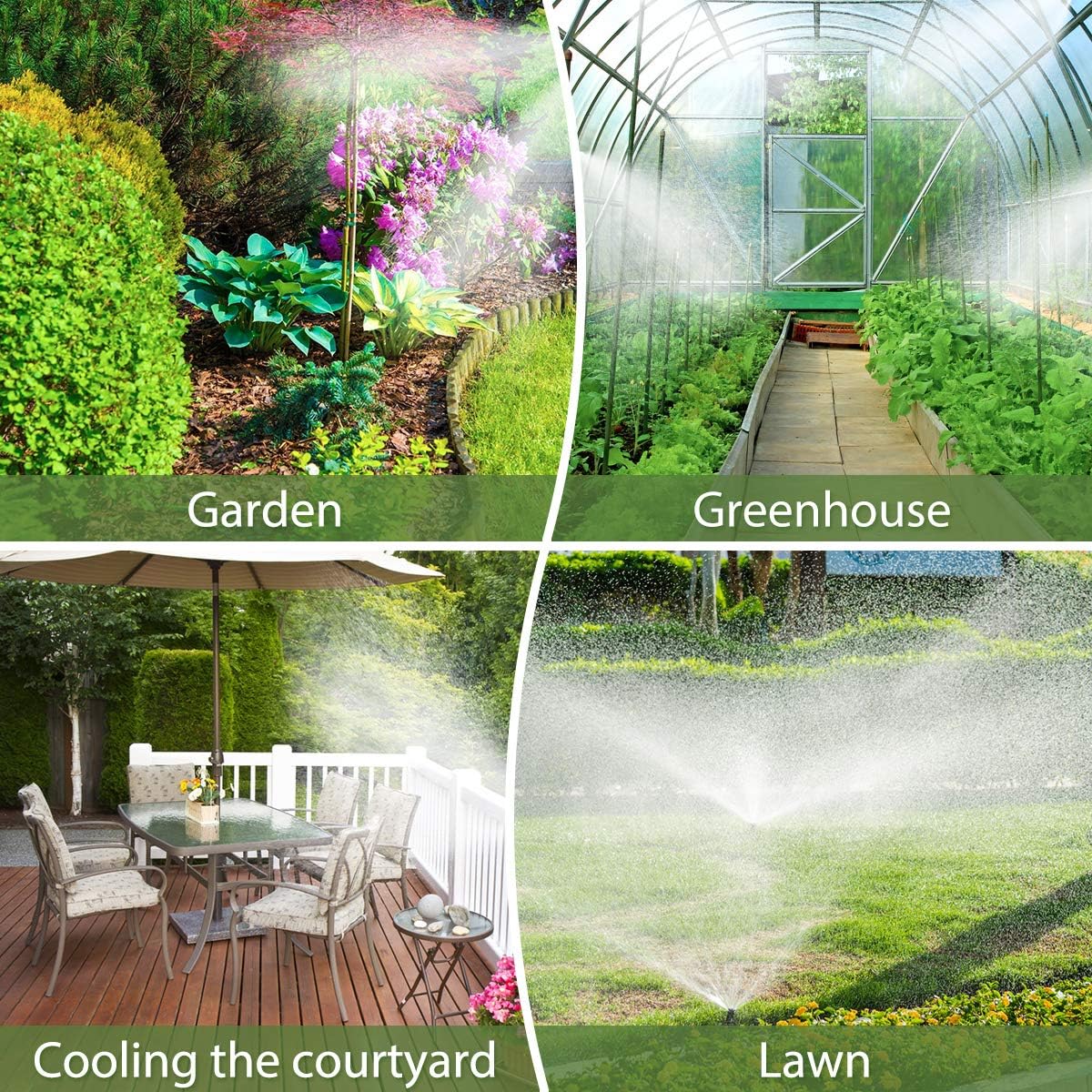 Jeteven 98Ft/30m Drip Irrigation Hydroponics Supplies System Drippers Kit Tubing Accessories DIY Saving Water Automatic Irrigation Equipment Set for Garden Greenhouse, Flower Bed, Patio, Lawn : Garden & Outdoor