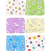 BliBliTaTa Girls Boyshorts Underwear,Soft Cotton Tagless Panties for Toddlers & Little Kids Comfort,Breathable Briefs,6-Pack