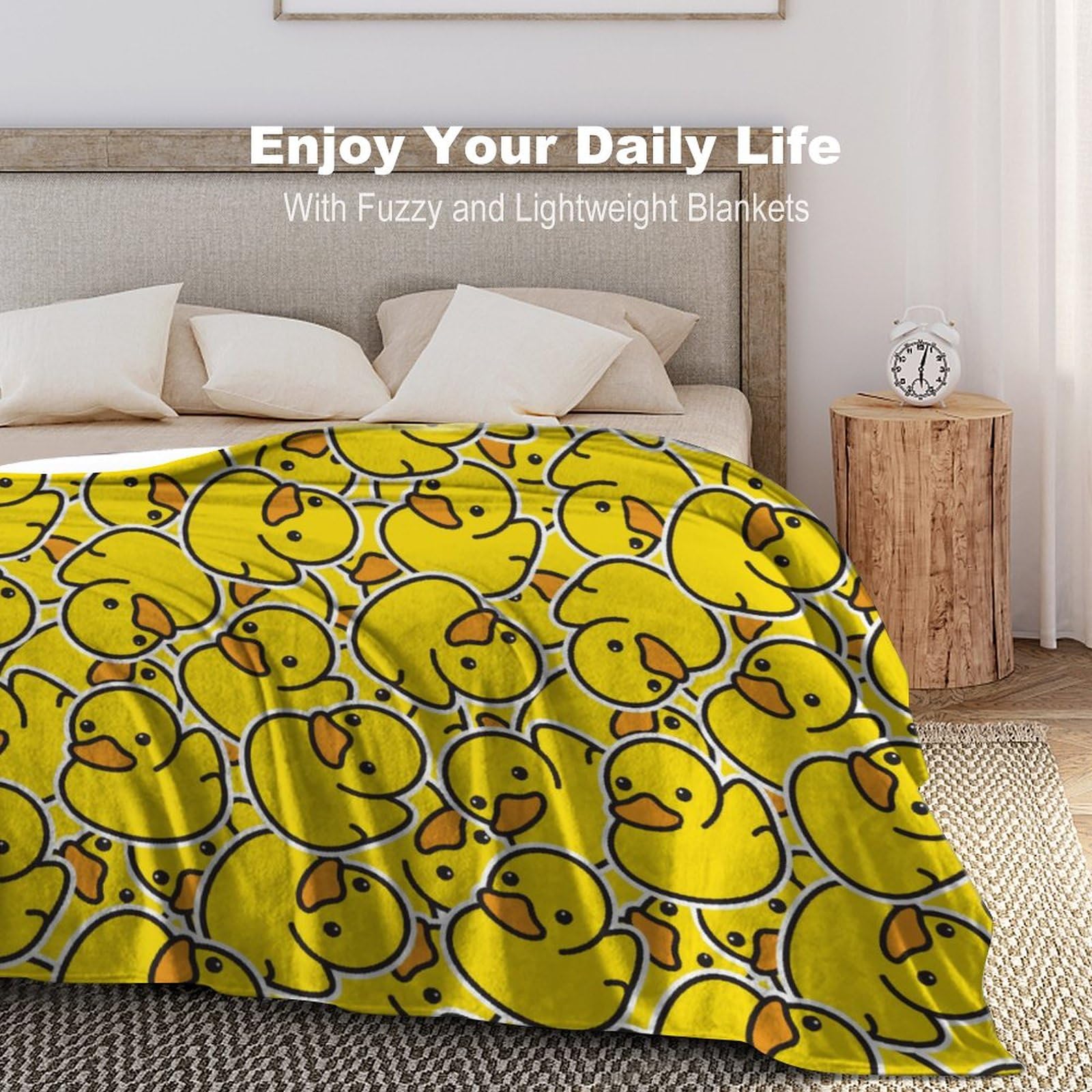 Cute Rubber Ducky Sofa Throw Blanket Flannel Super