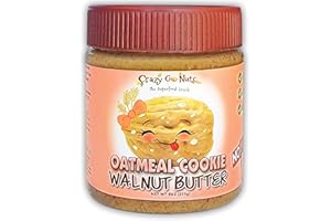 CRAZYGONUTS Crazy Go Nuts Walnut Butter - Oatmeal Cookie, 9 oz (1-Pack) - Healthy Snacks, Keto, Vegan, Low Carb, Gluten Free, Superfood - Natural, Non-GMO, ALA, Omega 3 Fatty Acids, Good Fats and Antioxidants