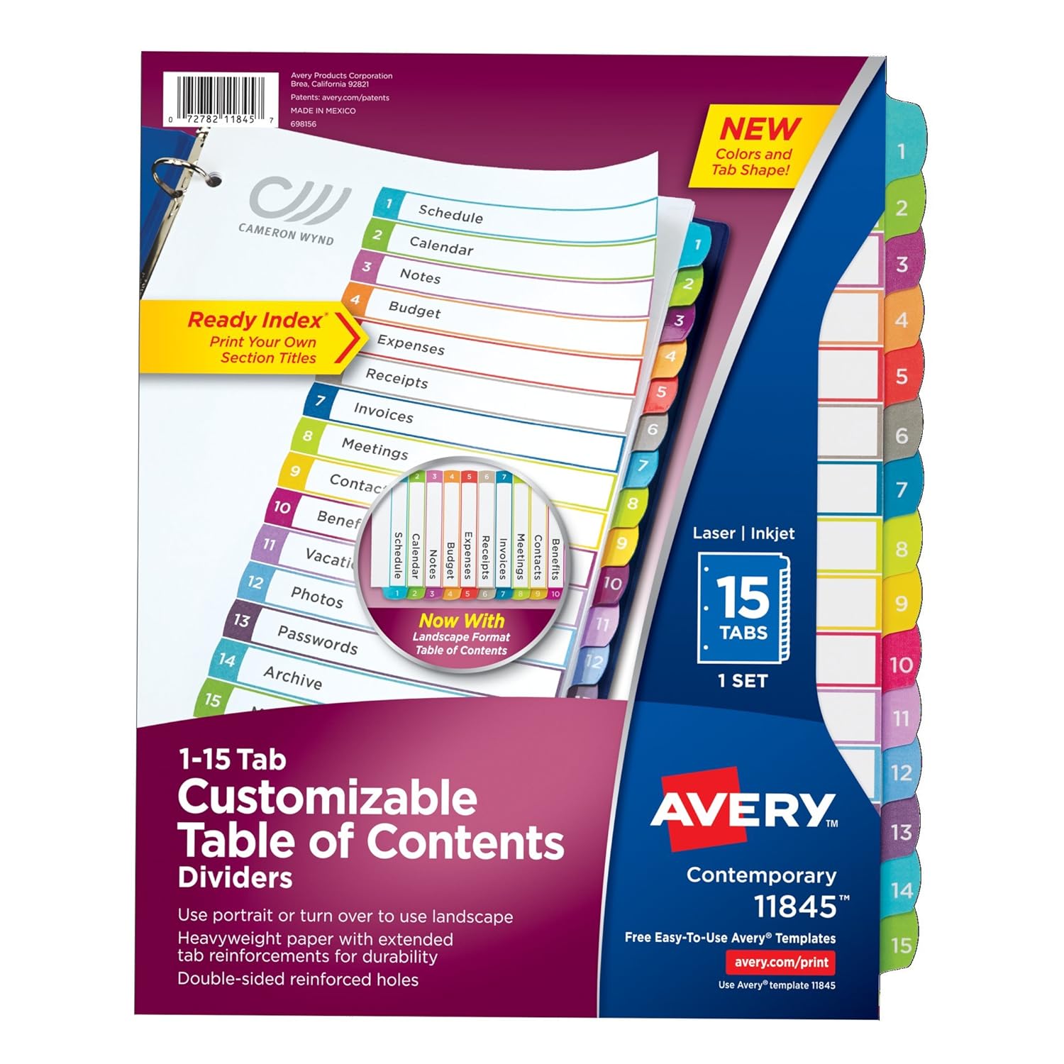 Best table of contents dividers, 26-tab, 1 set