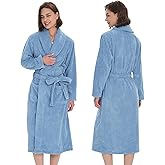 PJGGZ Women's Shawl Collar Bathrobe, Soft Long Towel Robes for Women - Super Absorbent Quick Dry yet Warm
