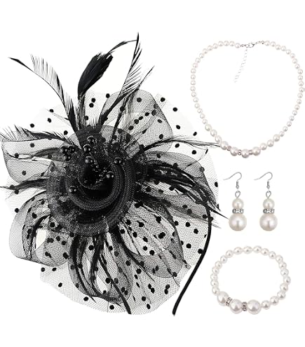 Amazon.com: Floral Feather Headwear Organza Clip Fascinators 