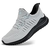 Akk Mens Wide Sneakers - Slip On Memory Foam Walking Shoes Breathable Non Slip Tennis Running Shoe Ultra Lightweight Comfortable Workout Gym Jogging and Casual Sports