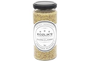 Kozliks Dijon Classique Hot Brown Yellow Natural Gluten Free Non-GMO Mustard, 8.5oz Jar …