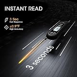 DOQAUS Meat Thermometer 3S Instant Read Backlit Foldable Probe 304 Stainless view 2