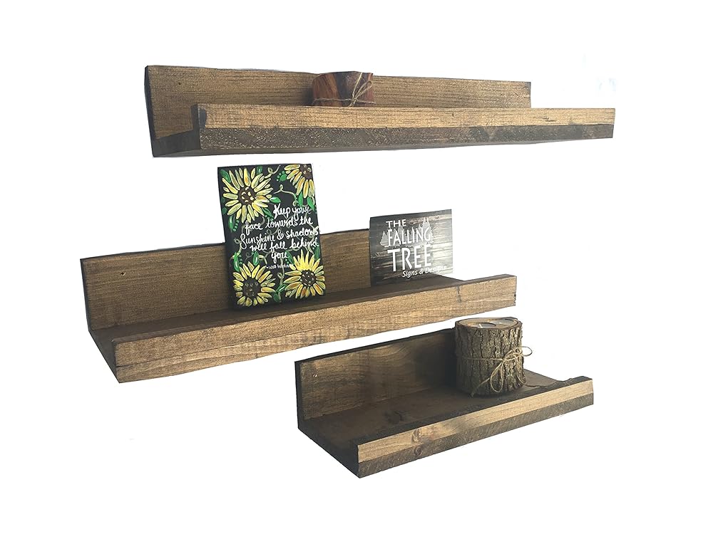 Floating shelf picture hangers with lip handmade by THE