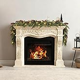 Christmas Garland with LED Lights,9FT Artificial Real Tough Garland,100 LED Lights, Suitable for Fireplace, Wall, Staircase, Indoor and Outdoor Holiday Decoration