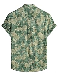 VATPAVE Mens Front Pocket Hawaiian Shirts Casual