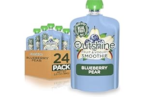OUTSHINE SMOOTHIE Outshine Fruit & Yogurt Smoothie Blueberry Pear, 24-Pack of 3.5oz Fruit & Yogurt Pouches