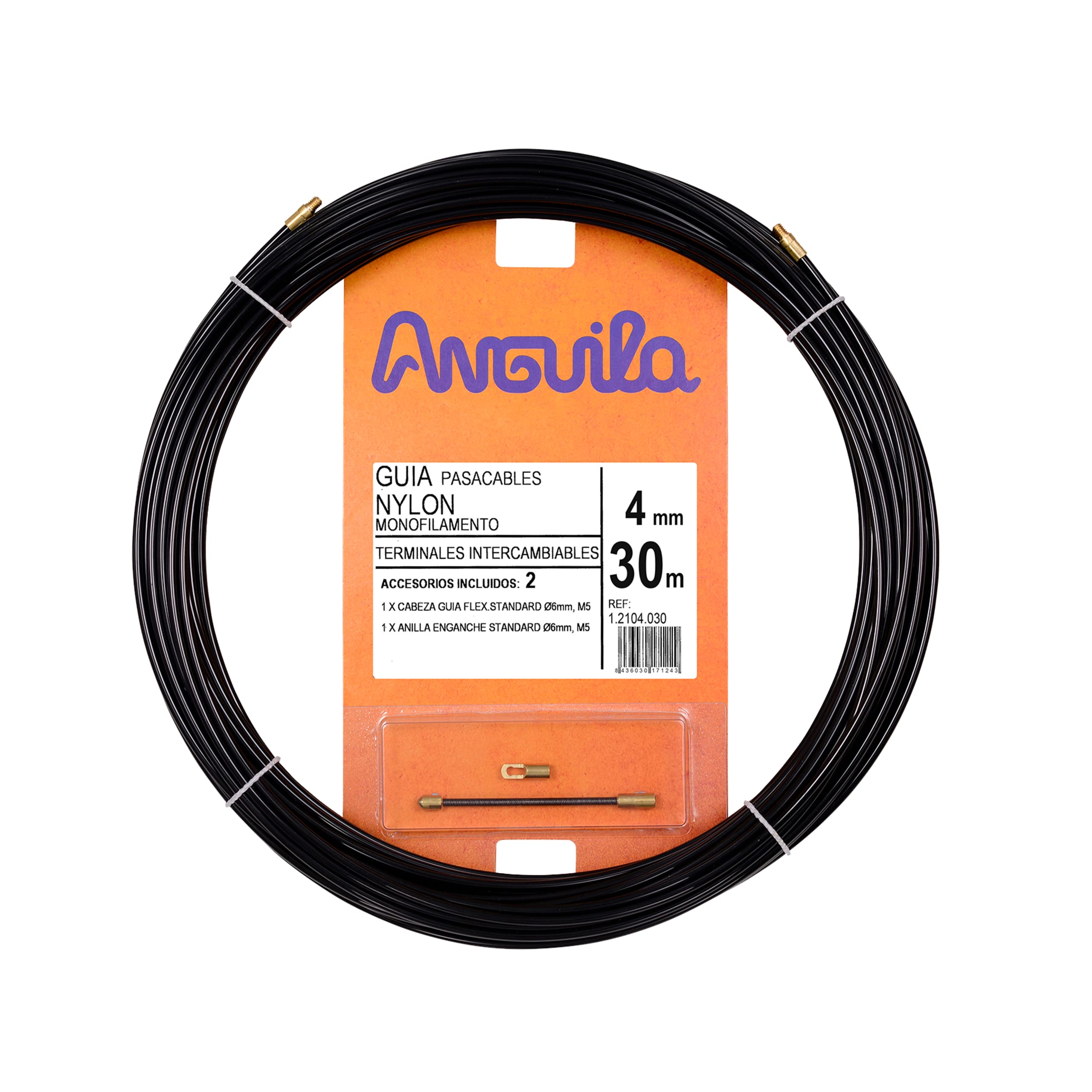 Anguilla - Interchangeable Nylon Cable Strip 4mm 30m Black