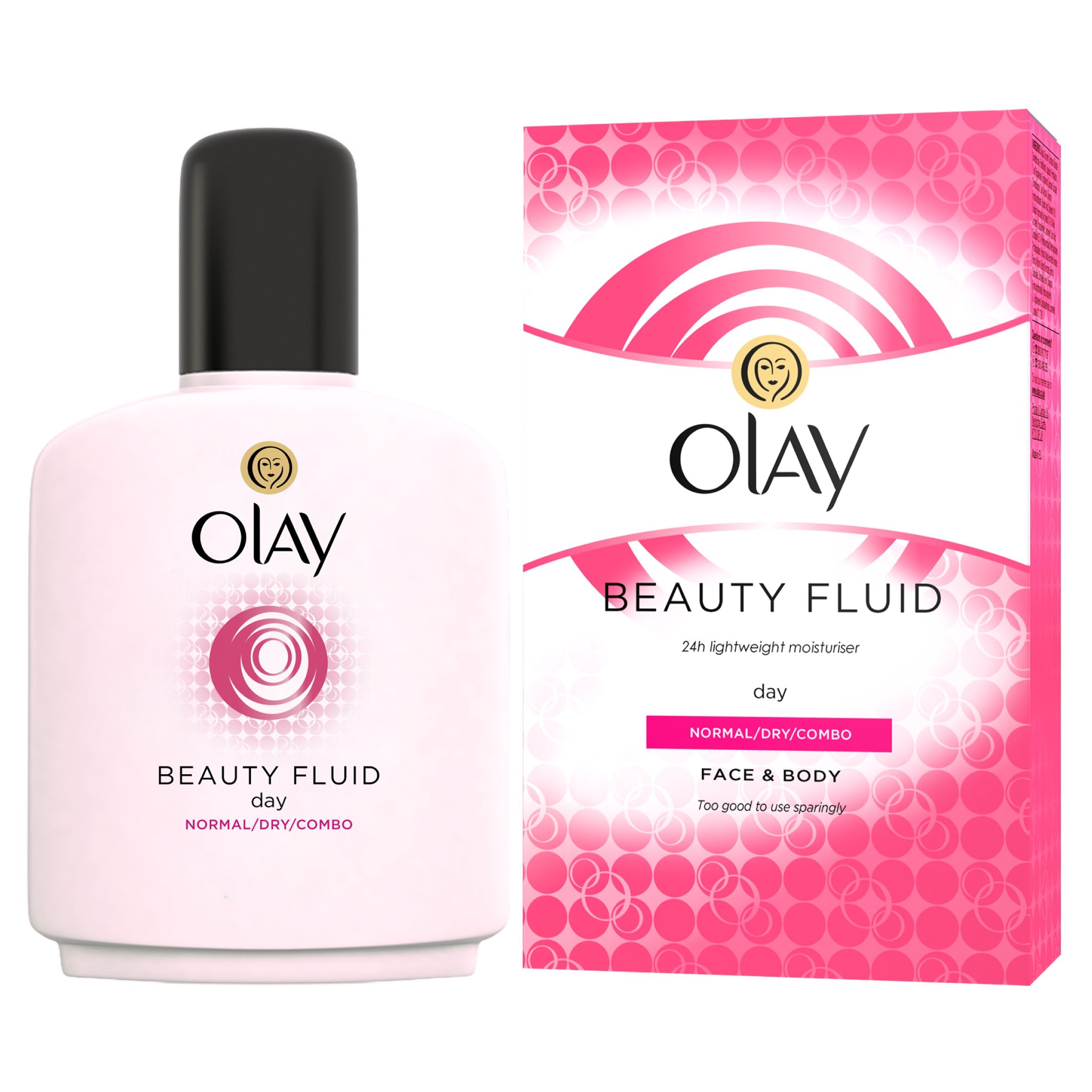 Olay Beauty Fluid Face and Body Moisturiser, Orange, 100 ml