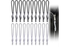 Ryetvok 20pcs Zipper Pull Replacement,Compatible with Nike Elite Backpack, Nylon Zipper Pulls Tags, Durable Braided Cord Zipp