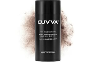 CUVVA Hair Building Fibers (30g) - Instantly Fill in Fine and Thinning Hair to Create a Thicker, Fuller Look - 13 Different Shades for Men & Women - Medium Brown
