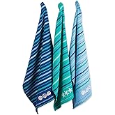 DII Fresh Catch Collection Kitchen Dishtowel Set, 18x28, Blue Sea, 3 Piece