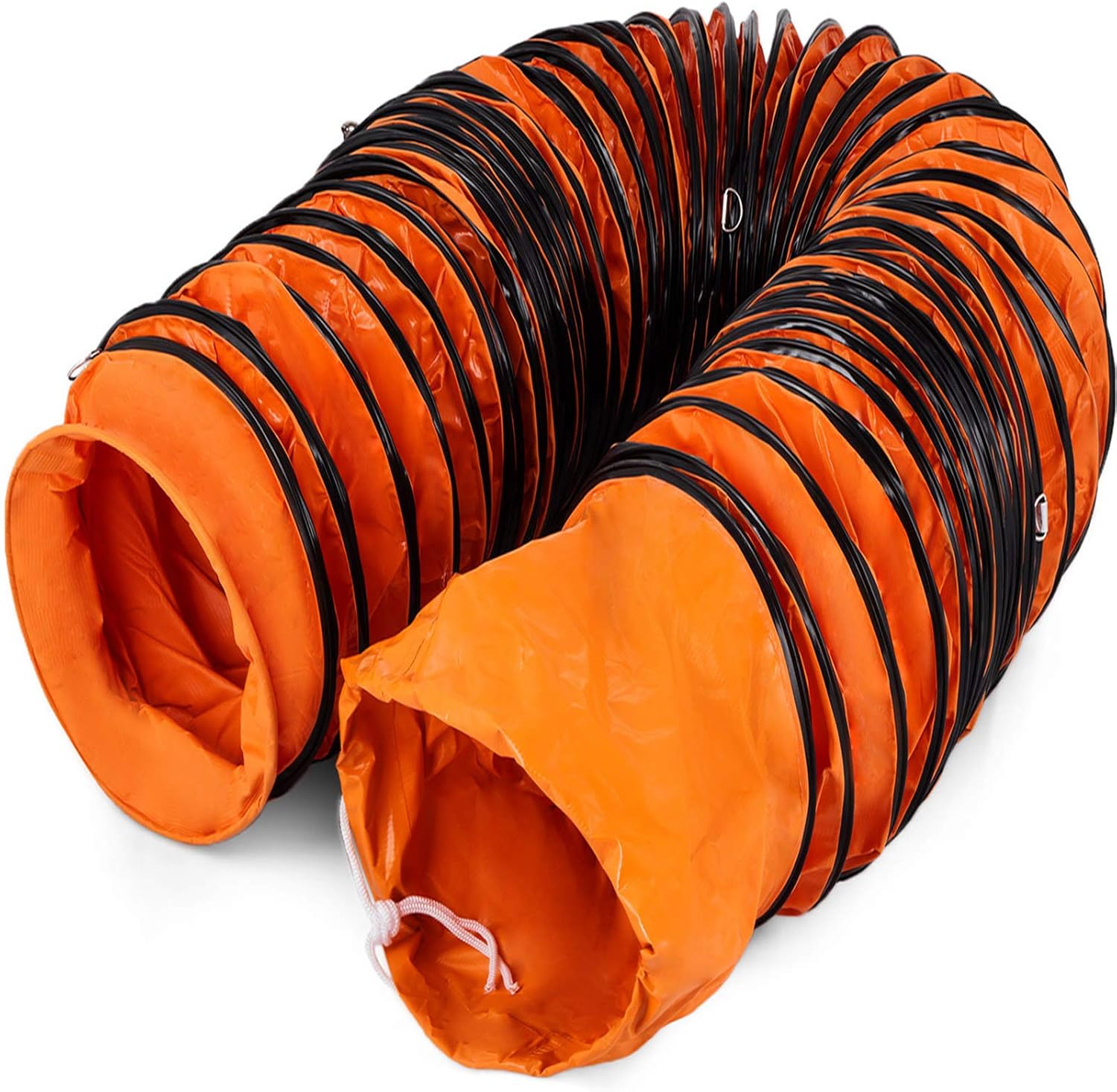 Mophorn 7.6 M/25 FT PVC Flexible Duct Hosing with S Hook and Steel