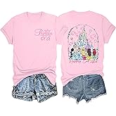 Magical Shirt for Women Magic Kingdom Shirts Cute Castle Graphic T Shirts Princess Shirt Family Vacation Trip Tee